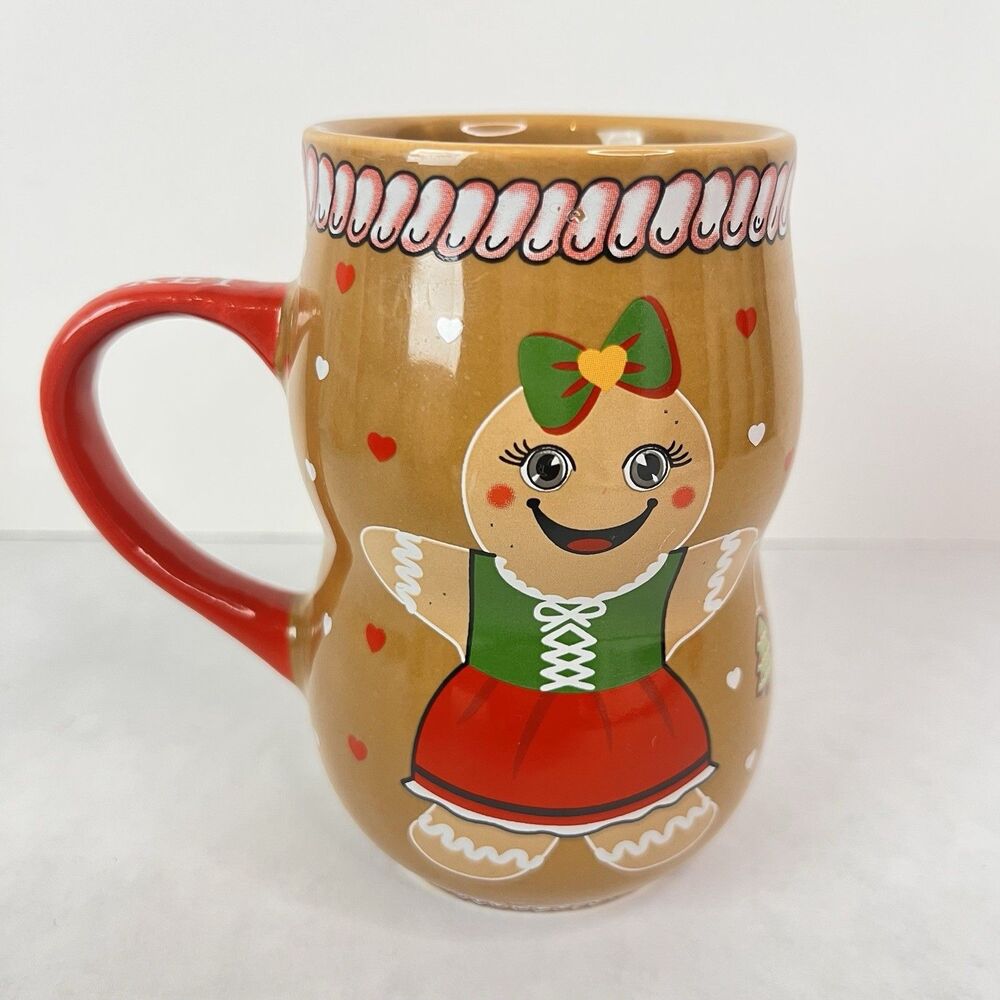 Christkindlmarket Chicago 2025 Gingerbread Man Woman Christmas Mug - Picture 2 of 8